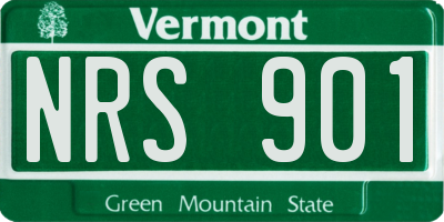 VT license plate NRS901