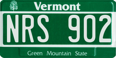 VT license plate NRS902