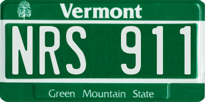 VT license plate NRS911