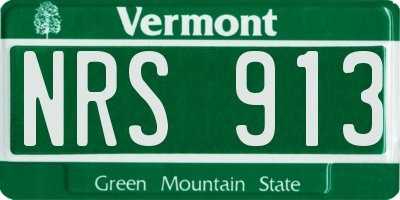 VT license plate NRS913