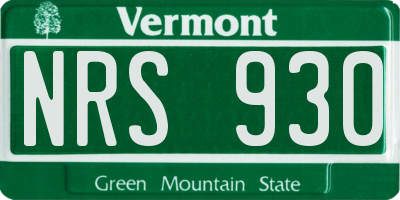 VT license plate NRS930