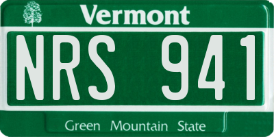 VT license plate NRS941