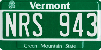 VT license plate NRS943