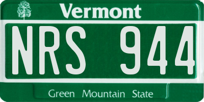 VT license plate NRS944