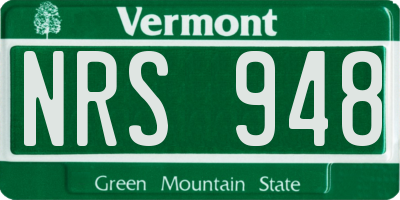 VT license plate NRS948