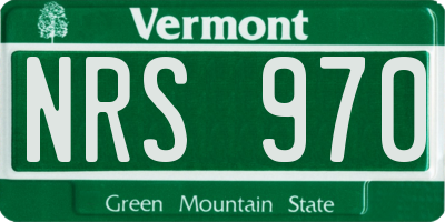 VT license plate NRS970