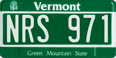 VT license plate NRS971