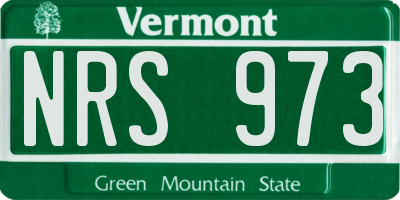VT license plate NRS973