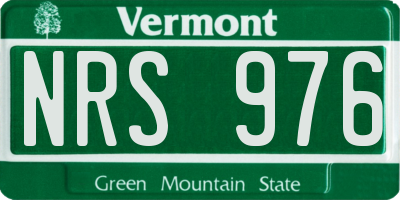 VT license plate NRS976