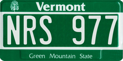 VT license plate NRS977