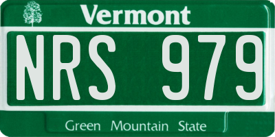 VT license plate NRS979