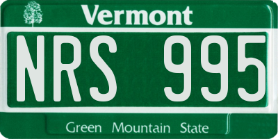 VT license plate NRS995