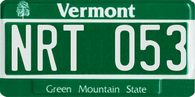 VT license plate NRT053