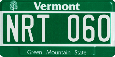 VT license plate NRT060