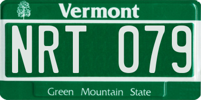 VT license plate NRT079