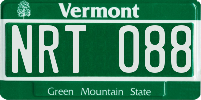 VT license plate NRT088
