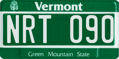 VT license plate NRT090