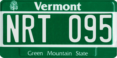 VT license plate NRT095