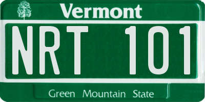 VT license plate NRT101