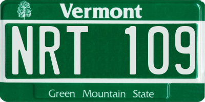 VT license plate NRT109