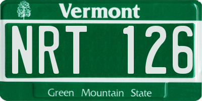 VT license plate NRT126