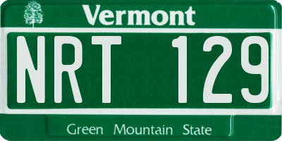 VT license plate NRT129