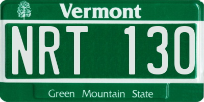 VT license plate NRT130