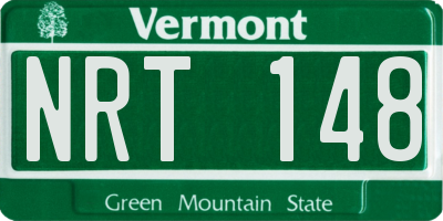VT license plate NRT148