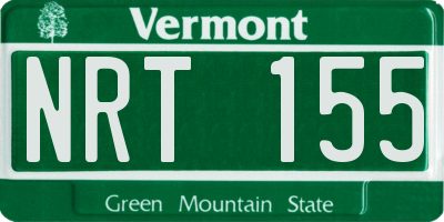 VT license plate NRT155
