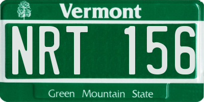 VT license plate NRT156