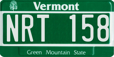 VT license plate NRT158