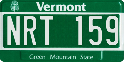 VT license plate NRT159