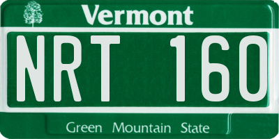VT license plate NRT160
