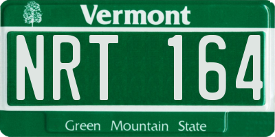 VT license plate NRT164