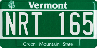 VT license plate NRT165