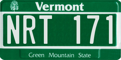 VT license plate NRT171