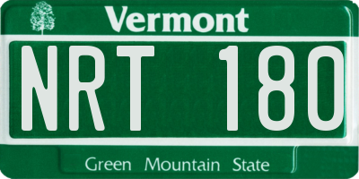 VT license plate NRT180