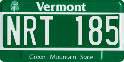 VT license plate NRT185