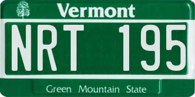 VT license plate NRT195
