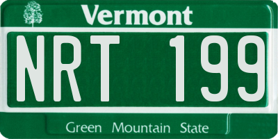VT license plate NRT199