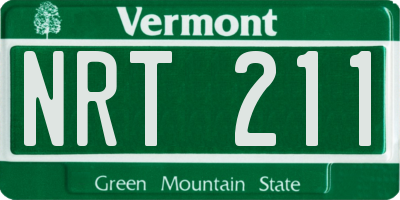 VT license plate NRT211