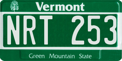 VT license plate NRT253