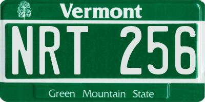 VT license plate NRT256