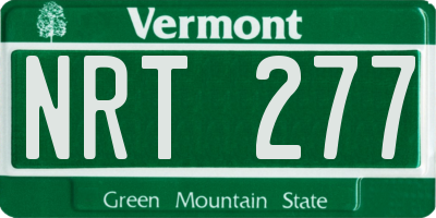 VT license plate NRT277