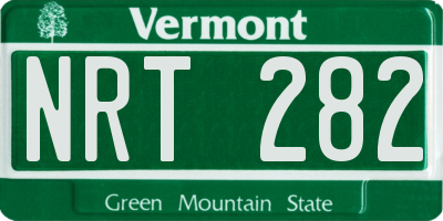 VT license plate NRT282