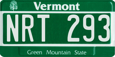 VT license plate NRT293