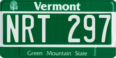 VT license plate NRT297
