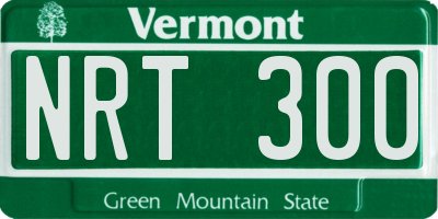 VT license plate NRT300