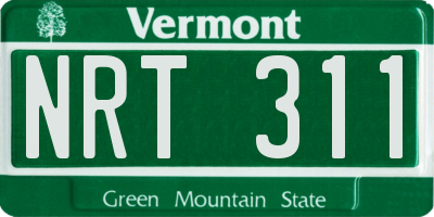 VT license plate NRT311