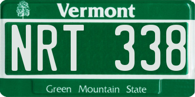 VT license plate NRT338